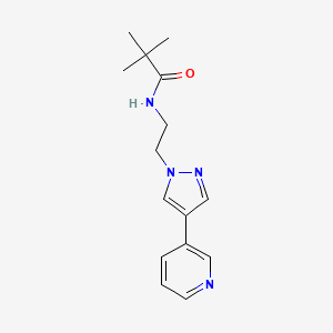 molecular formula C15H20N4O B2776864 2,2-dimethyl-N-{2-[4-(pyridin-3-yl)-1H-pyrazol-1-yl]ethyl}propanamide CAS No. 2097864-99-6