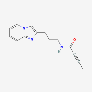 molecular formula C14H15N3O B2776877 N-(3-Imidazo[1,2-a]pyridin-2-ylpropyl)but-2-ynamide CAS No. 2411263-43-7
