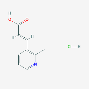 molecular formula C9H10ClNO2 B2776884 3-(2-Methylpyridin-3-yl)prop-2-enoic acid hydrochloride CAS No. 1864760-16-6