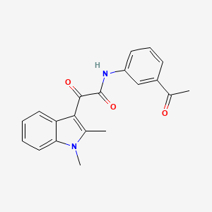 molecular formula C20H18N2O3 B2776891 N-(3-acetylphenyl)-2-(1,2-dimethyl-1H-indol-3-yl)-2-oxoacetamide CAS No. 862831-58-1