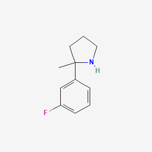 molecular formula C11H14FN B2776892 2-(3-Fluorophenyl)-2-methylpyrrolidine CAS No. 1196552-02-9