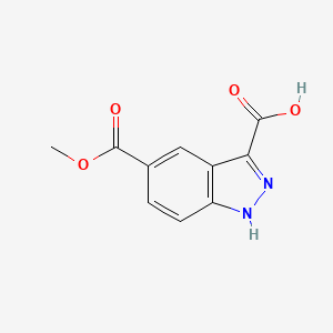 molecular formula C10H8N2O4 B2776901 1H-吲唑-3,5-二甲酸-5-甲酯 CAS No. 797804-53-6