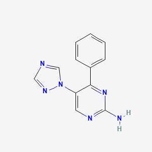 4-phenyl-5-(1H-1,2,4-triazol-1-yl)-2-pyrimidinamine