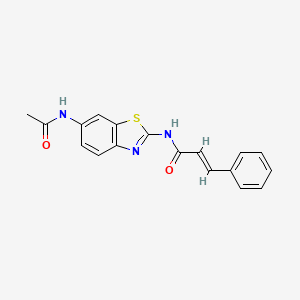 molecular formula C18H15N3O2S B2776912 N-(6-acetamidobenzo[d]thiazol-2-yl)cinnamamide CAS No. 325979-15-5