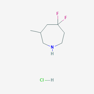 molecular formula C7H14ClF2N B2776915 5,5-Difluoro-3-methylazepane;hydrochloride CAS No. 2253640-28-5