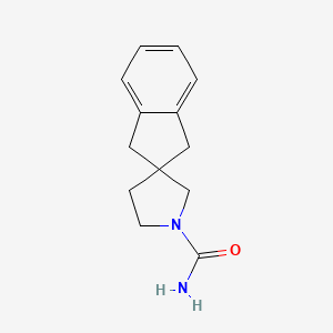 molecular formula C13H16N2O B2776917 1,3-Dihydrospiro[indene-2,3'-pyrrolidine]-1'-carboxamide CAS No. 2093630-74-9