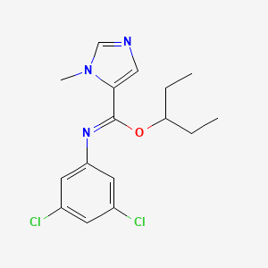 molecular formula C16H19Cl2N3O B2776919 1-ethylpropyl N-(3,5-dichlorophenyl)-1-methyl-1H-imidazole-5-carboximidoate CAS No. 866153-15-3