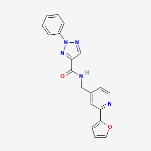 molecular formula C19H15N5O2 B2776921 N-((2-(furan-2-yl)pyridin-4-yl)methyl)-2-phenyl-2H-1,2,3-triazole-4-carboxamide CAS No. 2034593-51-4