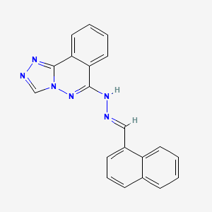 molecular formula C20H14N6 B2776930 (E)-6-(2-(萘-1-基甲亚胺)基)-[1,2,4]三唑并[3,4-a]萘噻唑 CAS No. 489413-52-7