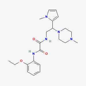 molecular formula C22H31N5O3 B2776932 N1-(2-乙氧基苯基)-N2-(2-(1-甲基-1H-吡咯-2-基)-2-(4-甲基哌嗪-1-基)乙基)草酰胺 CAS No. 1049457-66-0