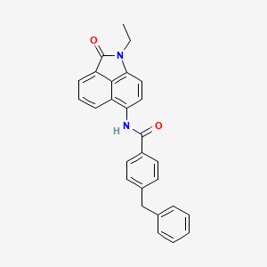molecular formula C27H22N2O2 B2776947 4-苄基-N-(1-乙基-2-氧代-1,2-二氢苯并[cd]吲哚-6-基)苯甲酰胺 CAS No. 392248-36-1