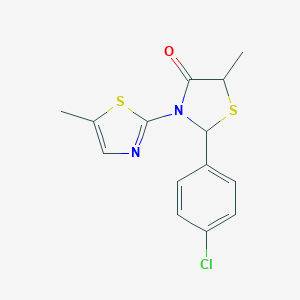 2-(4-Chlorophenyl)-5-methyl-3-(5-methyl-1,3-thiazol-2-yl)-1,3-thiazolidin-4-one