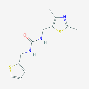 molecular formula C12H15N3OS2 B2776958 1-((2,4-二甲基噻唑-5-基)甲基)-3-(噻吩-2-基甲基)脲 CAS No. 1396857-31-0