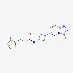 molecular formula C18H22N6OS B2776960 N-methyl-N-(1-(3-methyl-[1,2,4]triazolo[4,3-b]pyridazin-6-yl)azetidin-3-yl)-3-(3-methylthiophen-2-yl)propanamide CAS No. 2309259-81-0