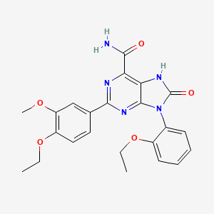 2-(4-ethoxy-3-methoxyphenyl)-9-(2-ethoxyphenyl)-8-oxo-8,9-dihydro-7H-purine-6-carboxamide