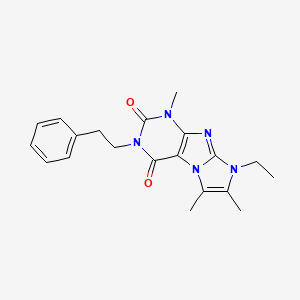 8-Ethyl-1,6,7-trimethyl-3-(2-phenylethyl)-1,3,5-trihydro-4-imidazolino[1,2-h]p urine-2,4-dione