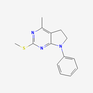4-methyl-2-(methylsulfanyl)-7-phenyl-6,7-dihydro-5H-pyrrolo[2,3-d]pyrimidine