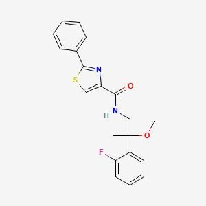 N-(2-(2-fluorophenyl)-2-methoxypropyl)-2-phenylthiazole-4-carboxamide