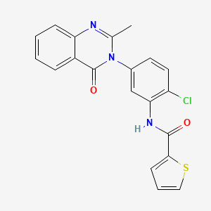 molecular formula C20H14ClN3O2S B2776979 N-(2-chloro-5-(2-methyl-4-oxoquinazolin-3(4H)-yl)phenyl)thiophene-2-carboxamide CAS No. 899969-25-6