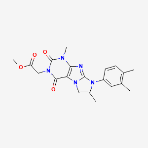 methyl 2-(8-(3,4-dimethylphenyl)-1,7-dimethyl-2,4-dioxo-1H-imidazo[2,1-f]purin-3(2H,4H,8H)-yl)acetate