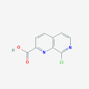 molecular formula C9H5ClN2O2 B2776984 8-氯-1,7-萘啶-2-羧酸 CAS No. 2248343-88-4