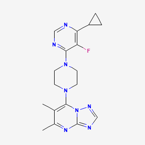 7-[4-(6-Cyclopropyl-5-fluoropyrimidin-4-yl)piperazin-1-yl]-5,6-dimethyl-[1,2,4]triazolo[1,5-a]pyrimidine