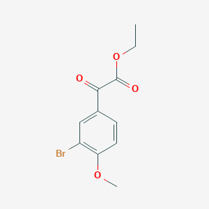 molecular formula C11H11BrO4 B2776989 乙酸乙酯2-(3-溴-4-甲氧基苯基)-2-氧代乙酸酯 CAS No. 1226321-02-3