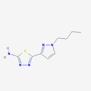 B2777012 5-(1-Butylpyrazol-3-yl)-1,3,4-thiadiazol-2-amine CAS No. 1946812-22-1