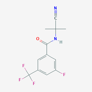 molecular formula C12H10F4N2O B2777018 N-(2-氰基丙-2-基)-3-氟-5-(三氟甲基)苯甲酰胺 CAS No. 1444409-80-6