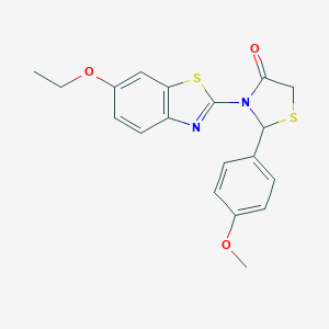 3-(6-Ethoxy-1,3-benzothiazol-2-yl)-2-(4-methoxyphenyl)-1,3-thiazolidin-4-one