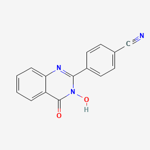 molecular formula C15H9N3O2 B2777022 4-(3-Hydroxy-4-oxo-3,4-dihydro-2-quinazolinyl)benzenecarbonitrile CAS No. 477864-74-7