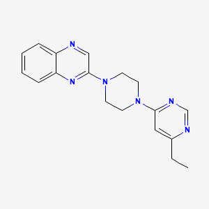 molecular formula C18H20N6 B2777024 2-[4-(6-Ethylpyrimidin-4-yl)piperazin-1-yl]quinoxaline CAS No. 2343183-24-2