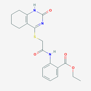 Ethyl 2-({[(2-oxo-1,2,5,6,7,8-hexahydroquinazolin-4-yl)thio]acetyl}amino)benzoate