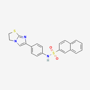 N-(4-(2,3-dihydroimidazo[2,1-b]thiazol-6-yl)phenyl)naphthalene-2-sulfonamide