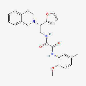 N1-(2-(3,4-dihydroisoquinolin-2(1H)-yl)-2-(furan-2-yl)ethyl)-N2-(2-methoxy-5-methylphenyl)oxalamide