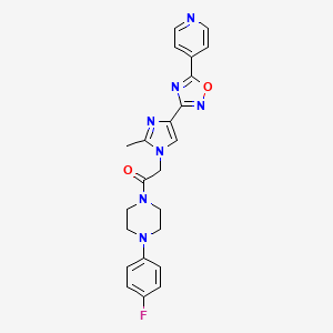 1-(4-(4-fluorophenyl)piperazin-1-yl)-2-(2-methyl-4-(5-(pyridin-4-yl)-1,2,4-oxadiazol-3-yl)-1H-imidazol-1-yl)ethanone