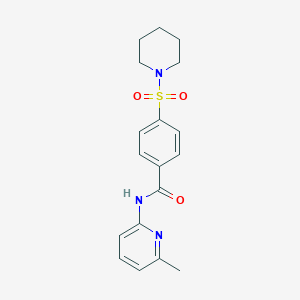 molecular formula C18H21N3O3S B2777044 N-(6-methylpyridin-2-yl)-4-piperidin-1-ylsulfonylbenzamide CAS No. 313529-16-7