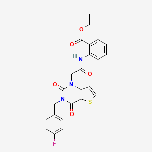 ethyl 2-(2-{3-[(4-fluorophenyl)methyl]-2,4-dioxo-1H,2H,3H,4H-thieno[3,2-d]pyrimidin-1-yl}acetamido)benzoate