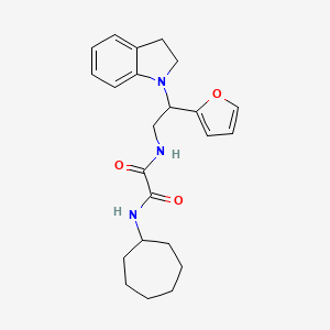 N1-cycloheptyl-N2-(2-(furan-2-yl)-2-(indolin-1-yl)ethyl)oxalamide