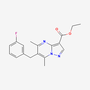 Ethyl 6-(3-fluorobenzyl)-5,7-dimethylpyrazolo[1,5-a]pyrimidine-3-carboxylate