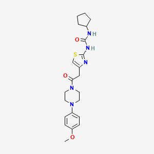 1-Cyclopentyl-3-(4-(2-(4-(4-methoxyphenyl)piperazin-1-yl)-2-oxoethyl)thiazol-2-yl)urea