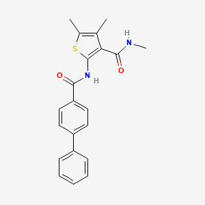 N,4,5-trimethyl-2-[(4-phenylbenzoyl)amino]thiophene-3-carboxamide