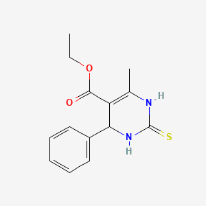 molecular formula C14H16N2O2S B2777080 Ethyl 6-methyl-4-phenyl-2-thioxo-1,2,3,4-tetrahydropyrimidine-5-carboxylate CAS No. 33458-26-3