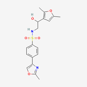 N-(2-(2,5-dimethylfuran-3-yl)-2-hydroxyethyl)-4-(2-methyloxazol-4-yl)benzenesulfonamide