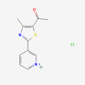 5-Acetyl-4-methyl-2-(3-pyridinyl)-1,3-thiazol-3-ium chloride
