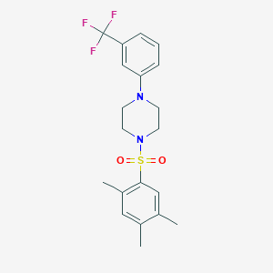 1-[3-(Trifluoromethyl)phenyl]-4-(2,4,5-trimethylbenzenesulfonyl)piperazine