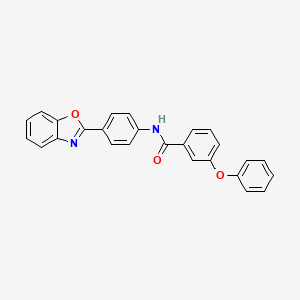 molecular formula C26H18N2O3 B2777102 N-[4-(1,3-benzoxazol-2-yl)phenyl]-3-phenoxybenzamide CAS No. 361173-48-0