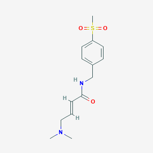molecular formula C14H20N2O3S B2777114 (E)-4-(Dimethylamino)-N-[(4-methylsulfonylphenyl)methyl]but-2-enamide CAS No. 2411330-30-6
