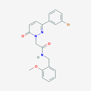 molecular formula C20H18BrN3O3 B2777126 2-(3-(3-溴苯基)-6-氧代吡啶并[1,2,4]三氮-1(6H)-基)-N-(2-甲氧基苯基)乙酰胺 CAS No. 941882-79-7