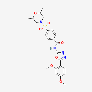 molecular formula C23H26N4O7S B2777129 N-(5-(2,4-dimethoxyphenyl)-1,3,4-oxadiazol-2-yl)-4-((2,6-dimethylmorpholino)sulfonyl)benzamide CAS No. 533870-32-5